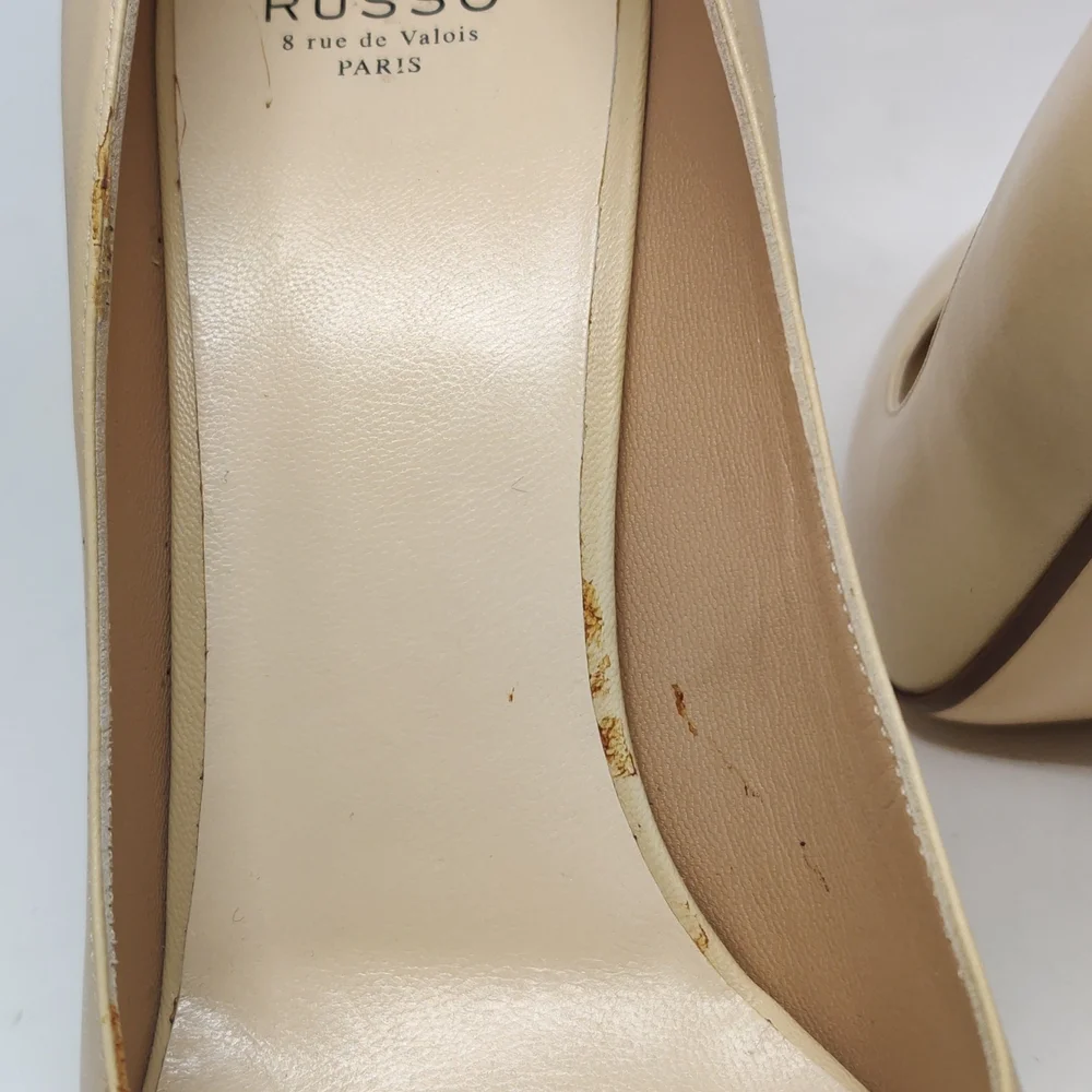 Francesco Russo Round Toe Butter 4.25" High Heel Sz 6 US / 39 IT - Picture 4 of 8